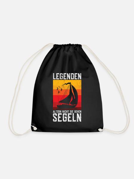 Legenden Altern Nicht Sie Gehen Segeln Lustige - Turnbeutel - Schwarz