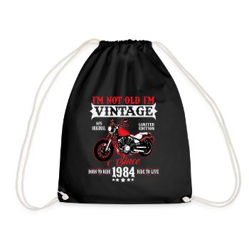 1984 Vintage Anniversaire Moto Vintage - Sac de sport léger - noir - Devant