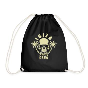 Ibiza Party Crew - it's escalating anyway - Drawstring Bag - black - Front