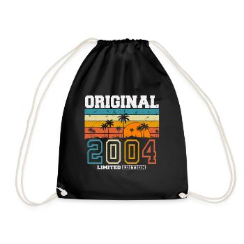Original 2004 Jahrgang Vintage Geburtstag Geschenk - Turnbeutel - Schwarz - Vorne