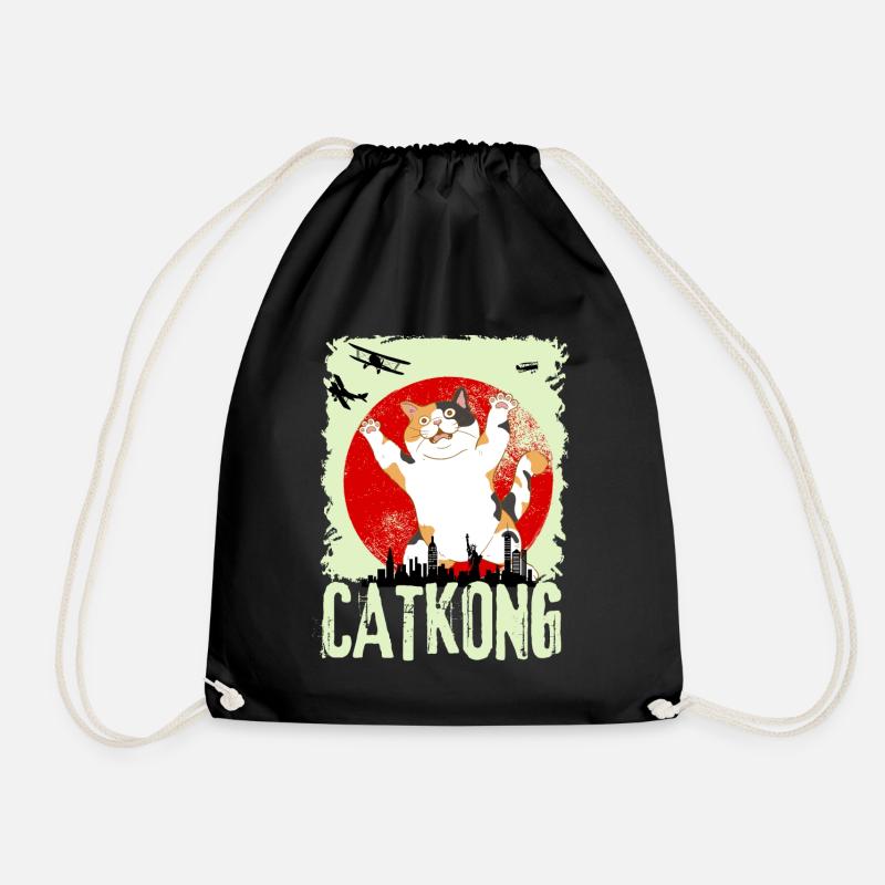 CATKONG - Drawstring Bag - black