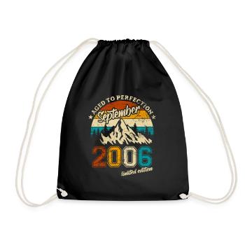 Édition limitée Septembre 2006 Cadeau d’anniversaire - Sac de sport léger - noir - Devant