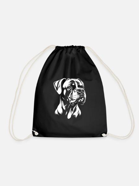 Boxer - Hunde Fan - Turnbeutel - Schwarz