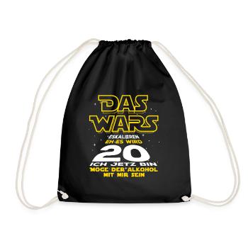 Das Wars, 20 ich jetzt bin. Geburtstag Geschenk - Turnbeutel - Schwarz - Vorne