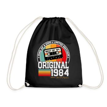 Original 1984 Vintage Cadeau d’anniversaire Rétro - Sac de sport léger - noir - Devant