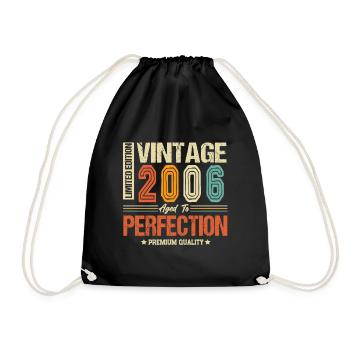 Vintage 2006 Born Vintage Retro Anniversaire - Sac de sport léger - noir - Devant