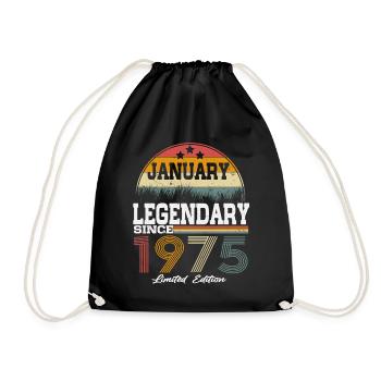 Des légendes sont nées en janvier 1975 - Sac de sport léger - noir - Devant