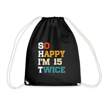30 Birthday 30 Years Born 1995 - Drawstring Bag - black - Front