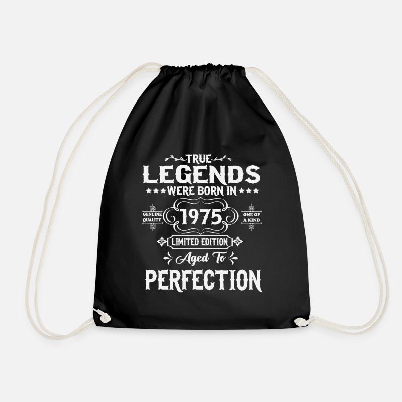 Legenden wurden 1975 geboren - Turnbeutel - Schwarz