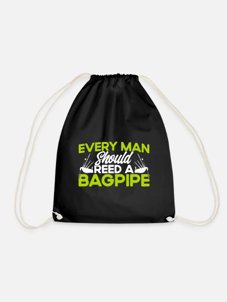 Bagpipes Bagpipes Bagpipes Gift - Drawstring Bag - black
