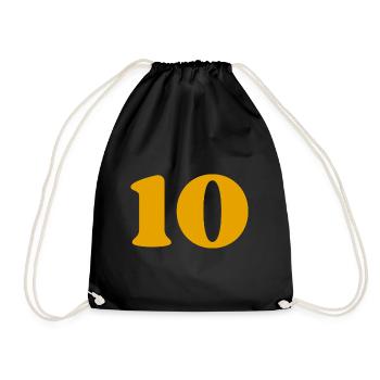 10 - Drawstring Bag - black - Front