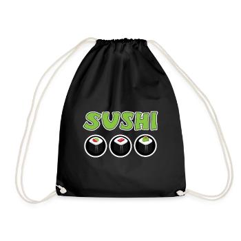 Kawaii Japanese Food Salmon Salmon Sushi Roll - Sac de sport léger - noir - Devant