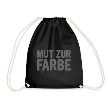 Schwarzer Humor Arbeit Witz mut zur farbe - Turnbeutel - Schwarz - Vorne