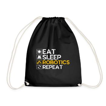 Robotics Robotics Engineer Robot Gift - Drawstring Bag - black - Front
