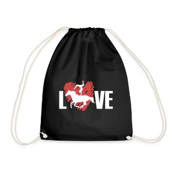 Équitation Amour Gymnastique Voûte, Chevaux - Sac de sport léger - noir - Devant