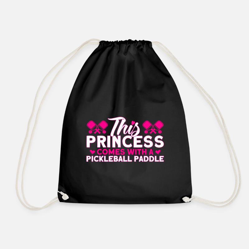 Pickleball lovers Pickleball Pickleball players - Drawstring Bag - black