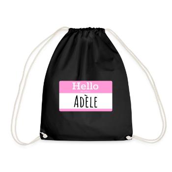 HELLO MY NAME IS - Drawstring Bag - black - Front