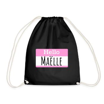 HELLO MY NAME IS MAELLE - Drawstring Bag - black - Front