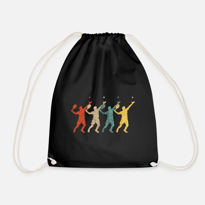 Padel Padel Player Padeltennis Paddle - Drawstring Bag - black