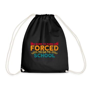 Agriculture Tractor Farmer Gift - Drawstring Bag - black - Front