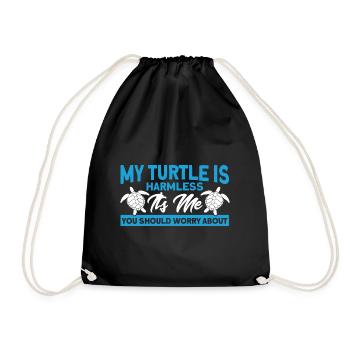 Sea turtles Turtle keeping Sea shell - Drawstring Bag - black - Front