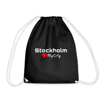 Stockholm - Turnbeutel - Schwarz - Vorne