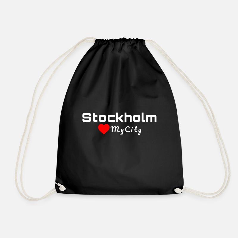 Stockholm - Drawstring Bag - black