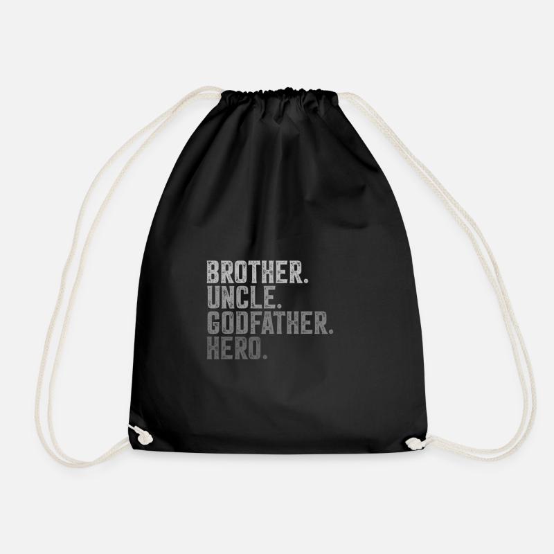 brother uncle godfather hero - Turnbeutel - Schwarz