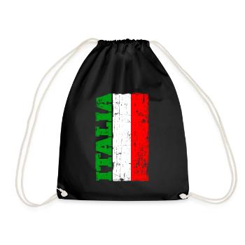 Italie Drapeau italien Sport Italia - Sac de sport léger - noir - Devant
