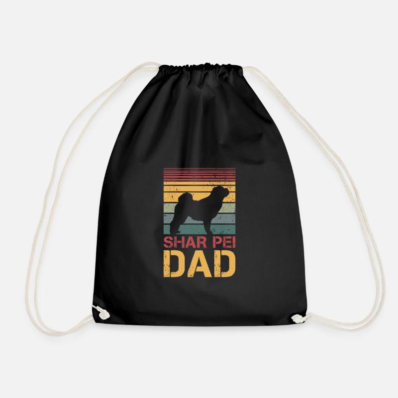 Shar Pei Dad - Turnbeutel - Schwarz