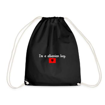 I'm a albanian boy - Turnbeutel - Schwarz - Vorne