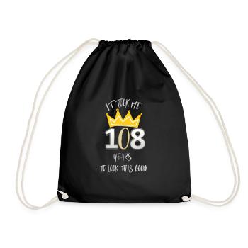 Il m’a fallu 108 ans pour avoir l’air aussi bien. - Sac de sport léger - noir - Devant