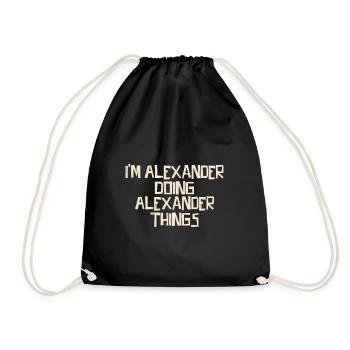 Je suis Alexander en train de faire des choses Alexander - Sac de sport léger - noir - Devant