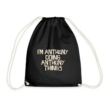 Je suis Anthony en train de faire des choses à Anthony - Sac de sport léger - noir - Devant