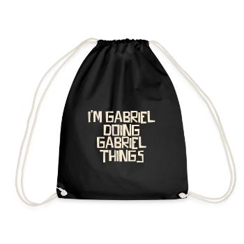 Je suis Gabriel en train de faire des choses Gabriel - Sac de sport léger - noir - Devant