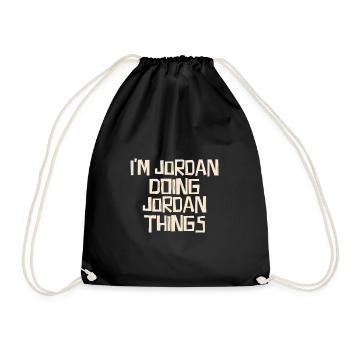 I'm Jordan doing Jordan things - Drawstring Bag - black - Front