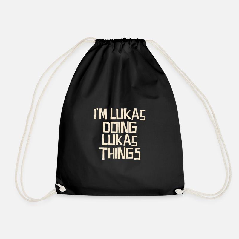 I'm Lukas doing Lukas things - Turnbeutel - Schwarz