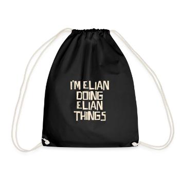 Je suis Elian en train de faire des choses Elian - Sac de sport léger - noir - Devant