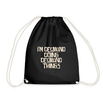 I'm Desmond doing Desmond things - Drawstring Bag - black - Front