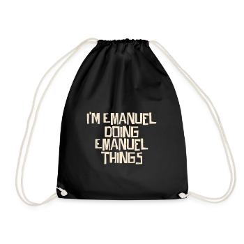 Je suis Emanuel en train de faire des choses Emanuel - Sac de sport léger - noir - Devant