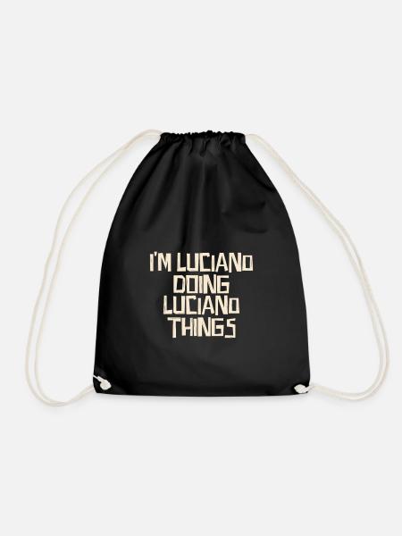 I'm Luciano doing Luciano things - Turnbeutel - Schwarz