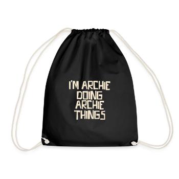 I'm Archie doing Archie things - Turnbeutel - Schwarz - Vorne