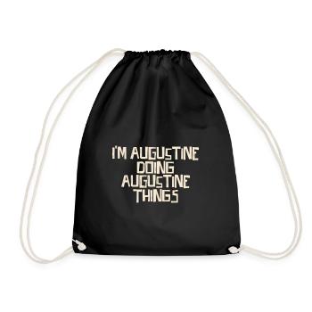 Je suis Augustin et je fais des choses augustiniennes - Sac de sport léger - noir - Devant