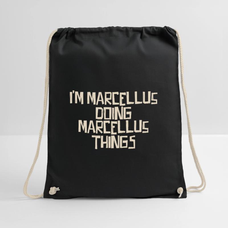 I'm Marcellus doing Marcellus things Drawstring Bag