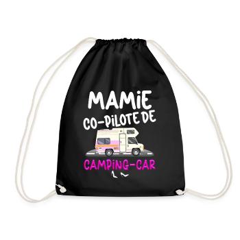 Mamie Camping-car Humour Camping Randonnée - Sac de sport léger - noir - Devant