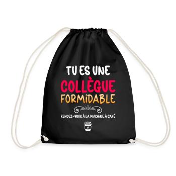 Collègue Femme Cadeau Une Petite Pause - Sac de sport léger - noir - Devant