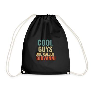 Cool guys are called Giovanni - Drawstring Bag - black - Front