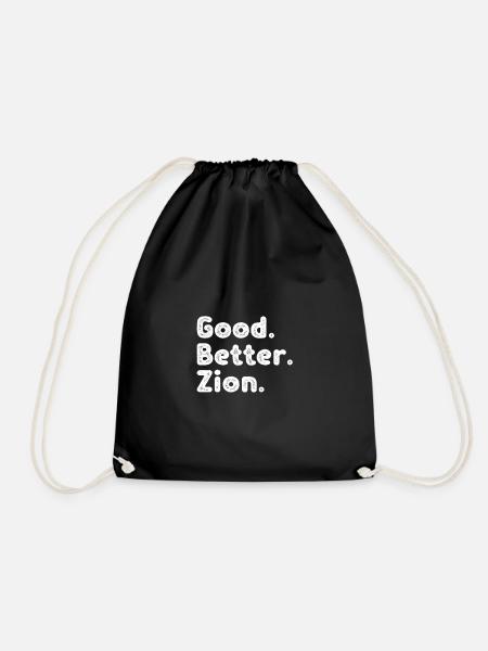 Good better Zion - Turnbeutel - Schwarz