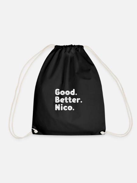 Good better Nico - Turnbeutel - Schwarz