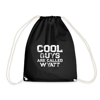 Cool guys are called Wyatt - Drawstring Bag - black - Front